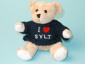 Plüsch Bär  Pulli bl Sylt 12cm