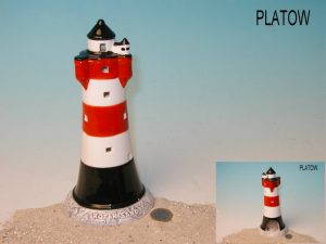 Leuchtturm Roter Sand Keramik 18cm