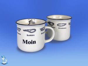 Knotenbecher rund 8,5cm "Moin"