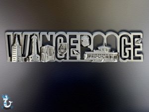 Metallmagnet Wangerooge Schriftzug ca 12cm