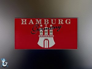 Bild Magnet Hamburg Wappen rot