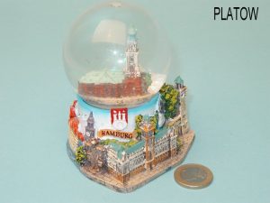 Schneekugel HAMBURG Michel 4,5cm