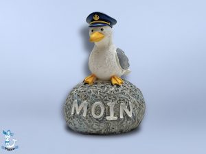 Möwe auf Stein MOIN 4x7cm